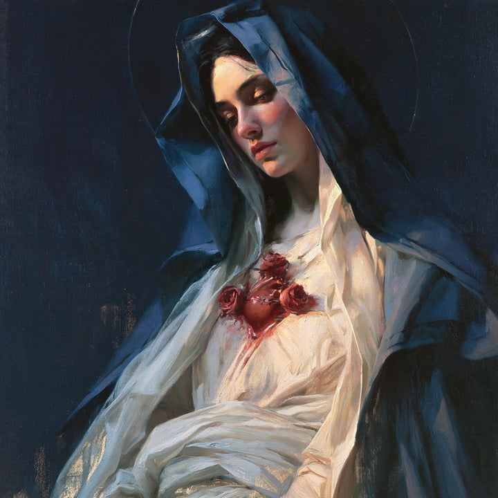 Immaculate Heart of Mary - Midnight Blue Chiaroscuro · Square n° 4