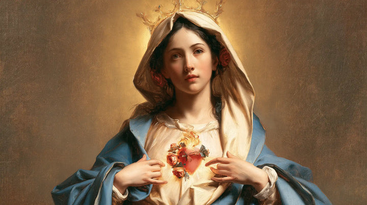 The Immaculate Heart of Mary — The Queen with Gently Open Fingers