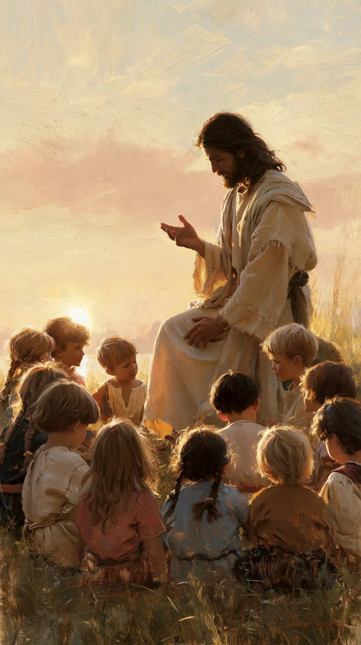 Jesus and the Children — Morning among the Little Braids