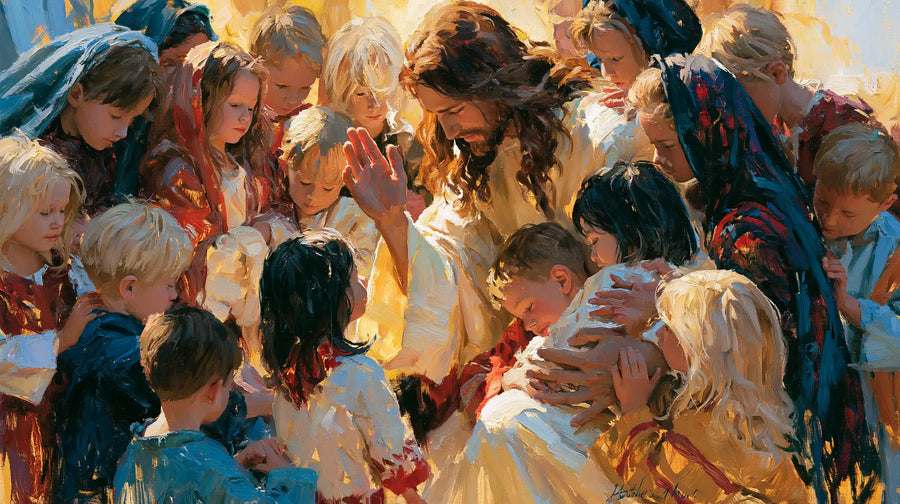 Jesus and the Children - Expressionist · Landscape n° 5