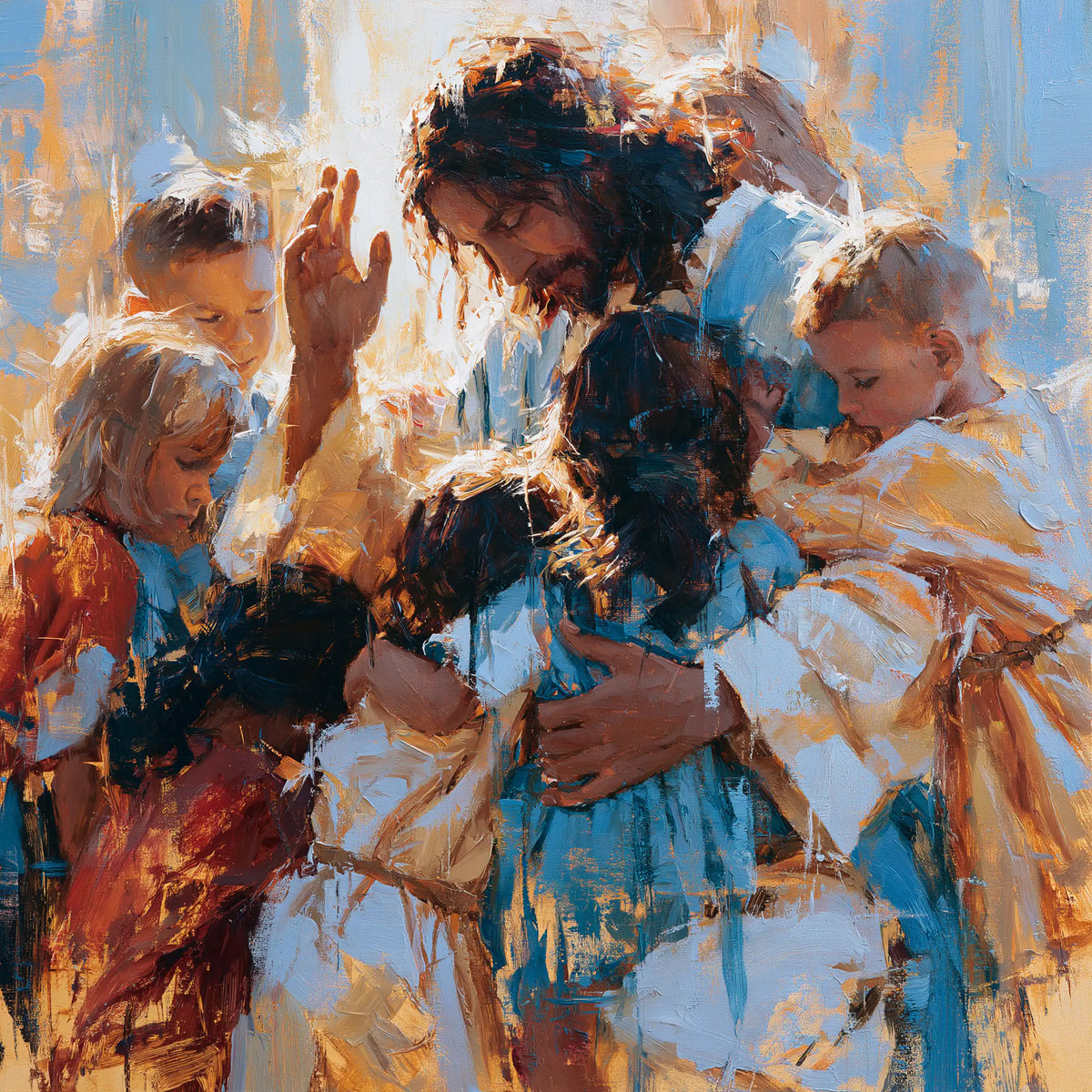 Jesus and the Children - Expressionist · Square n° 5