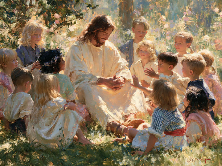 Jesus and the Children - Impressionist · Landscape n° 1