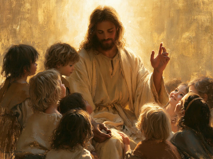 Jesus and the Children - Sacred Gold · Landscape n° 4