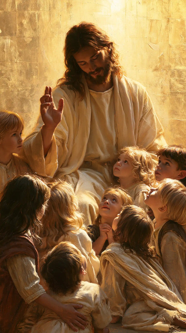 Jesus and the Children - Sacred Gold · Portrait n° 1