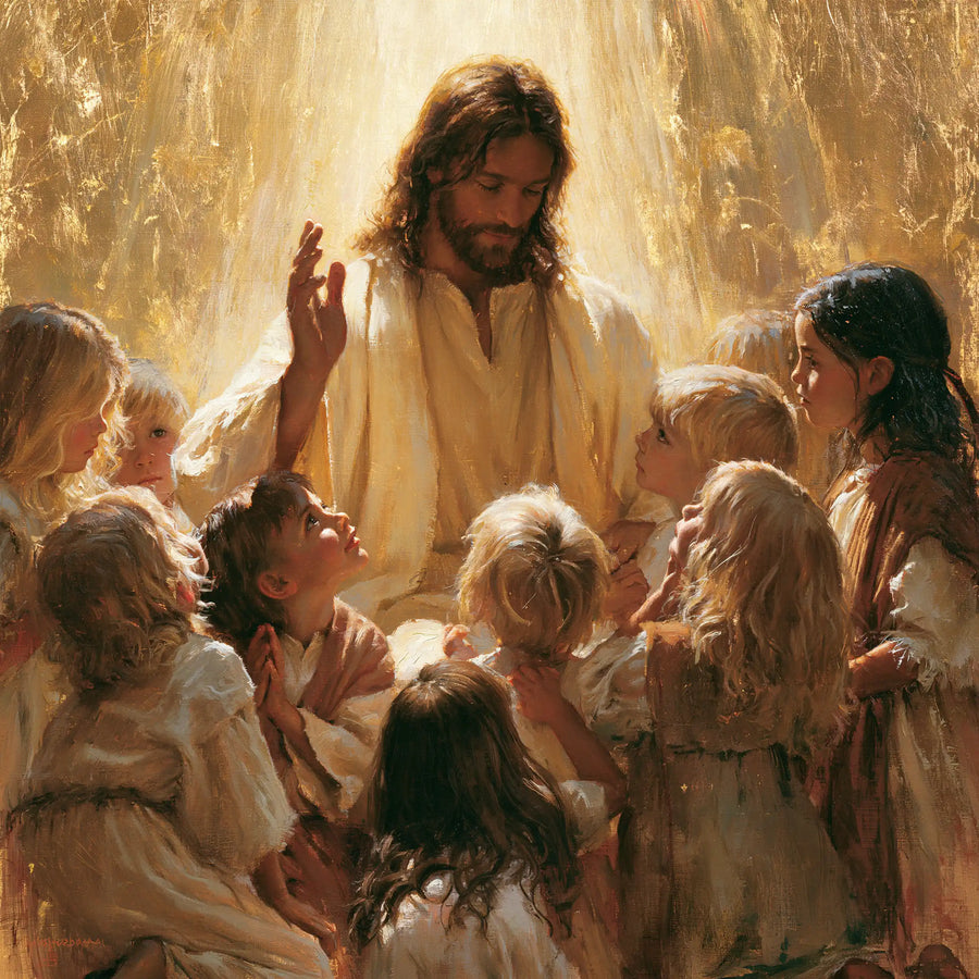 Jesus and the Children - Sacred Gold · Square n° 6