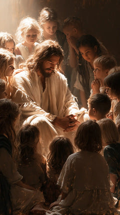 Jesus and the Children — The Circle in Tender Chiaroscuro