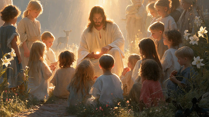 Jesus and the Children - Symbolist · Landscape n° 8