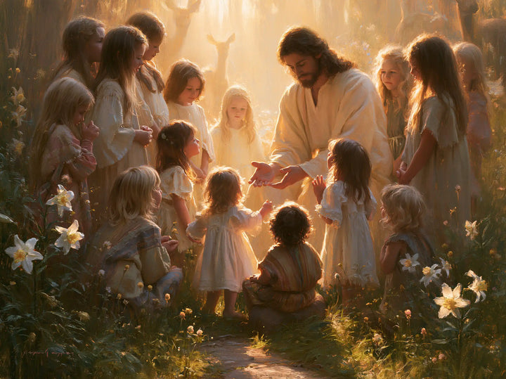 Jesus and the Children - Symbolist · Landscape n° 10