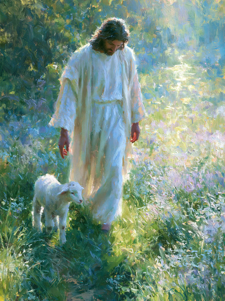 Jesus and the Lamb - Impressionist · Portrait n° 15