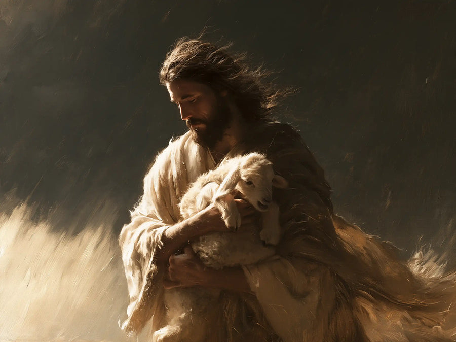 Jesus and the Lamb - Jesus Protecting the Lamb · Landscape n° 5
