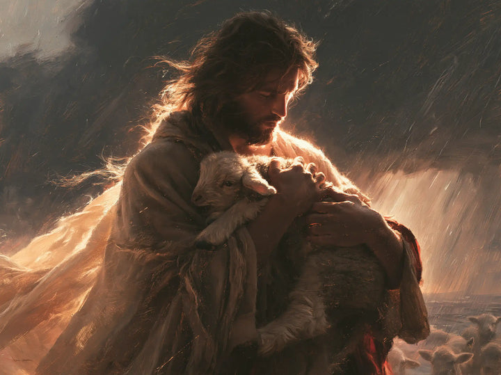 Jesus and the Lamb - Jesus Protecting the Lamb · Landscape n° 7