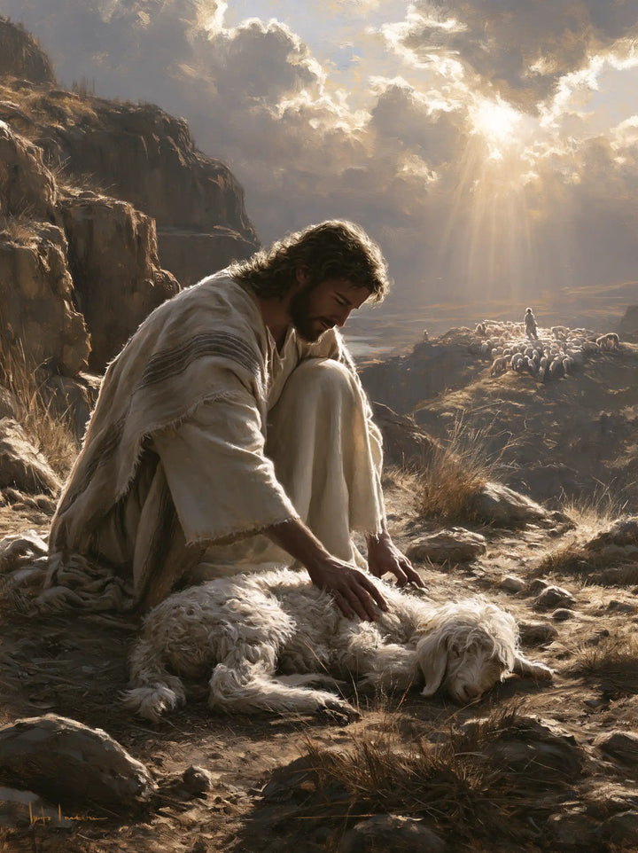 Jesus and the Lamb - The Lost Lamb Found · Portrait n° 6