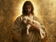 Jesus and the Lamb — Peace Within the Crown of Rays