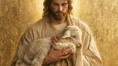 Jesus and the Lamb — Wool in Curls of Light