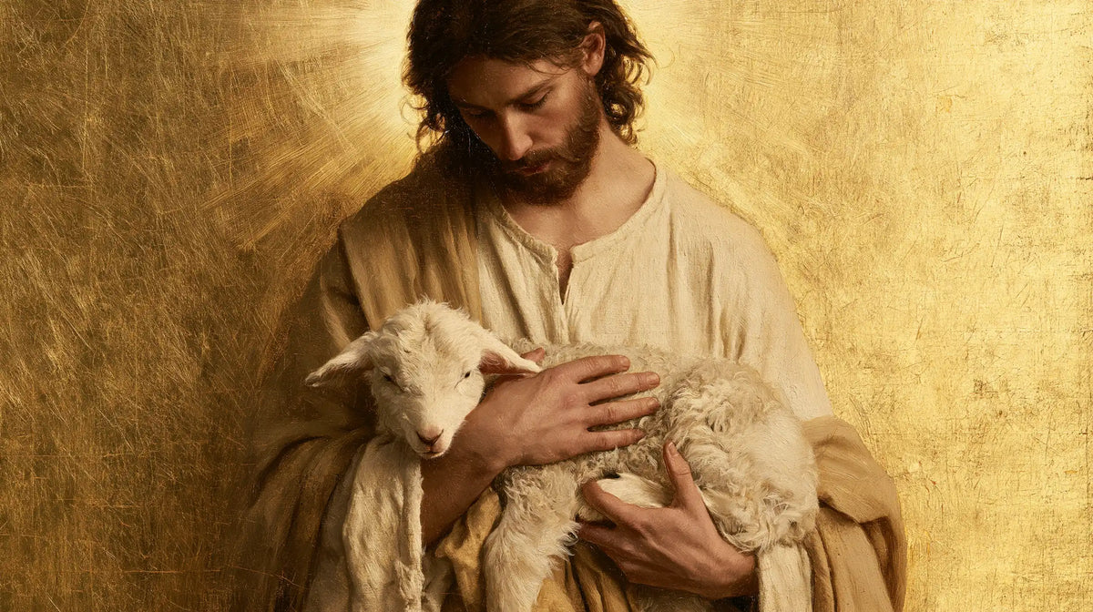 Jesus and the Lamb — Trust Beneath the Outstretched Hand