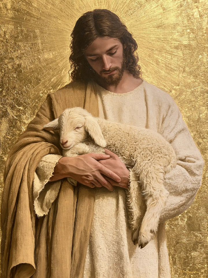 Jesus and the Lamb - Sacred Gold · Portrait n° 11