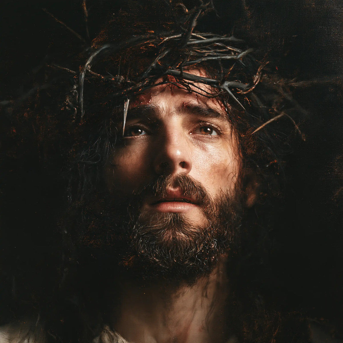 Jesus Crowned with Thorns — The Moist Gaze beside Shadow