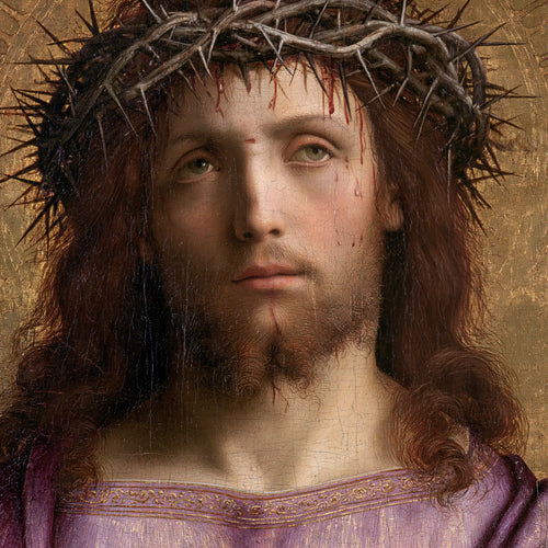 Jesus crowned with thorns in Florentine Renaissance style in Florentine Renaissance style, square Christian artwork no. 1