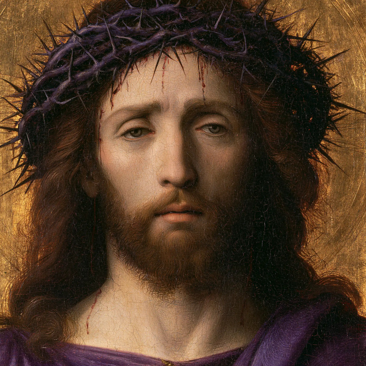 Jesus Crowned with Thorns — The Violet Crown of Upright Silence