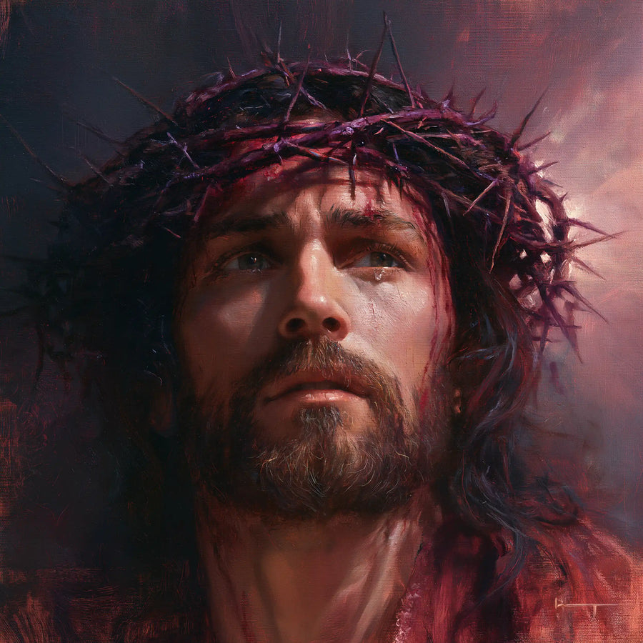 Jesus Crowned with Thorns — Waiting in Purple Clouds