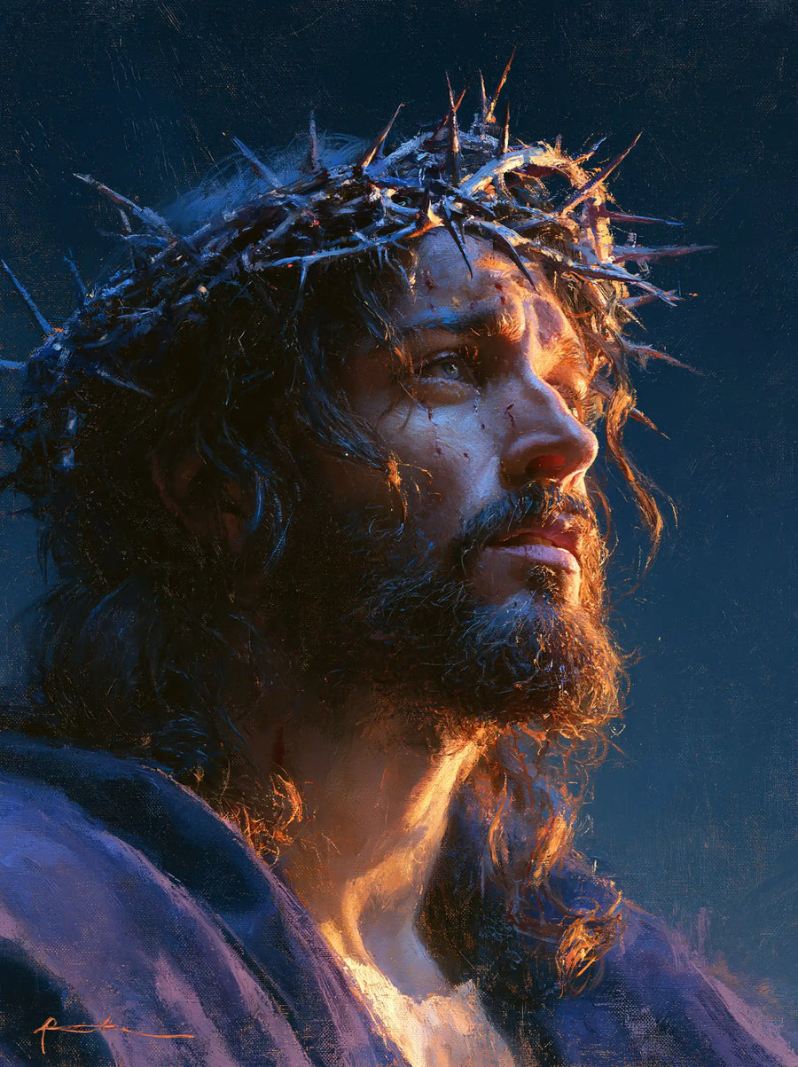 Jesus Crowned with Thorns — The Blue Cheek and Golden Beard