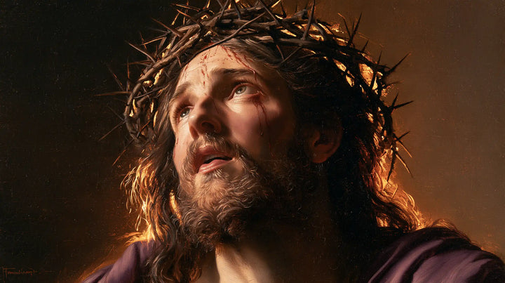 Jesus Crowned with Thorns — Locks in the Sunset’s Fire