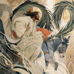 Jesus Enters Jerusalem – Sacred Art Nouveau · Square no. 3