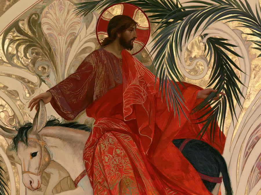 Jesus Enters Jerusalem – Sacred Art Nouveau · Landscape no. 1