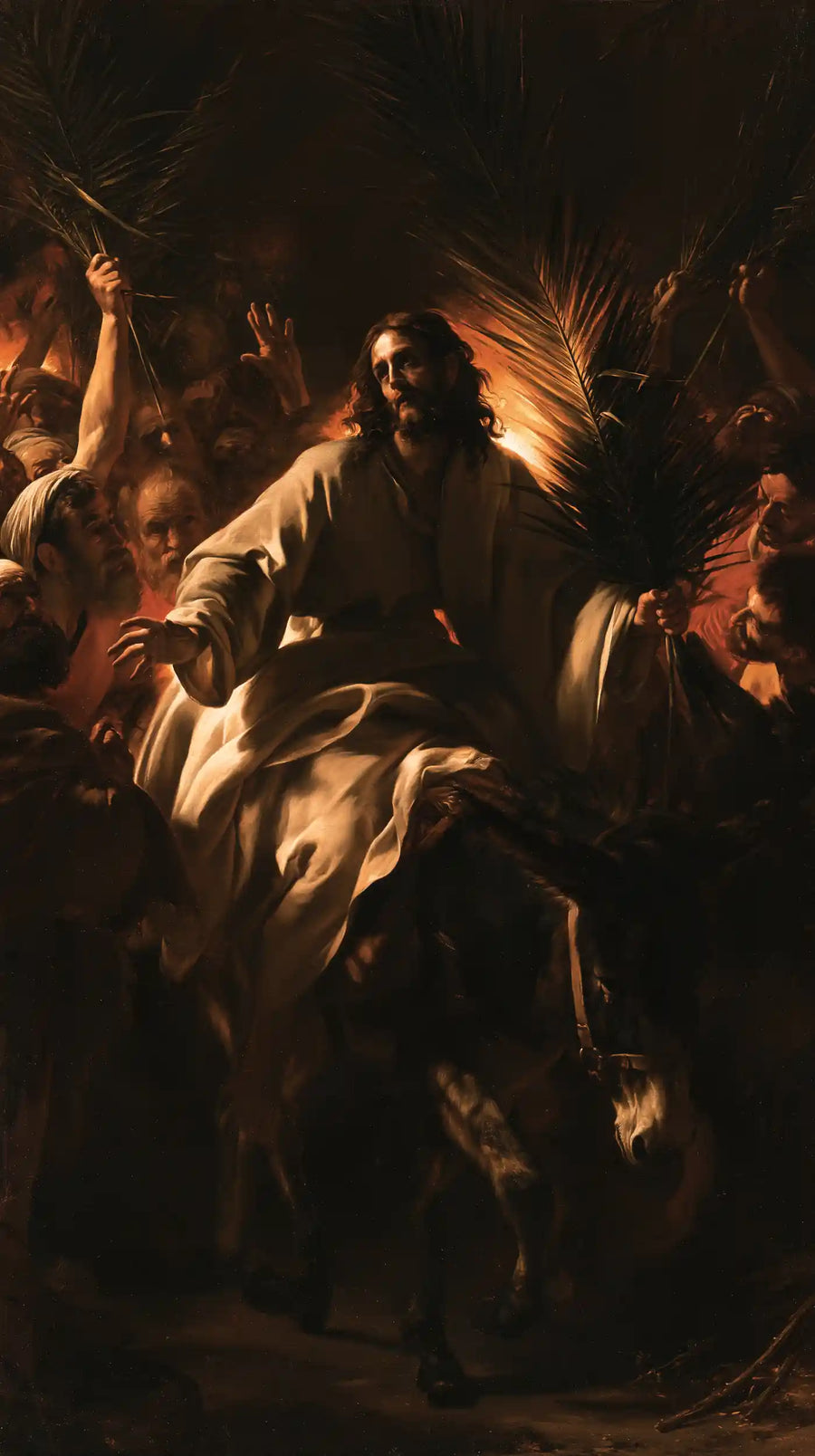 Jesus Enters Jerusalem – Caravaggio Tenebrism · Portrait no. 5