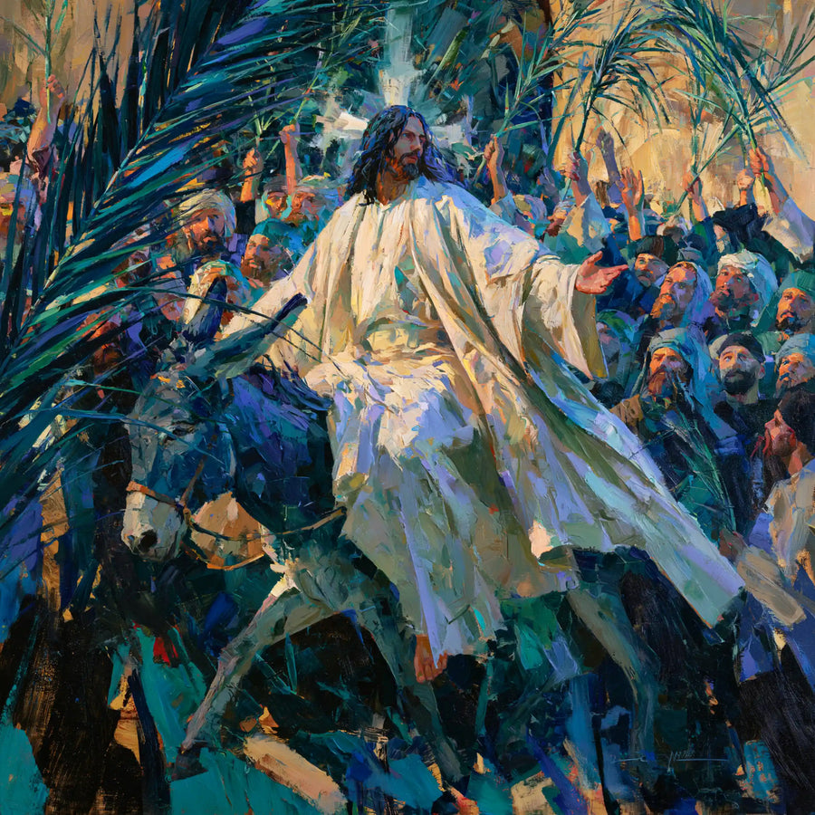 Jesus Enters Jerusalem – Expressionist · Square no. 2
