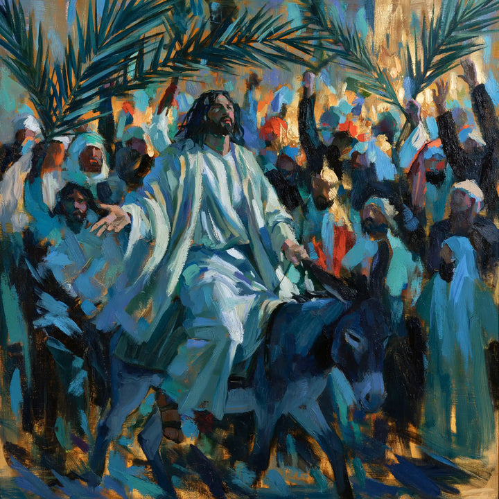 Jesus Enters Jerusalem – Expressionist · Square no. 4
