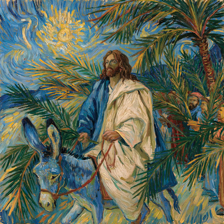 Jesus Enters Jerusalem – Post-Impressionist · Square no. 1
