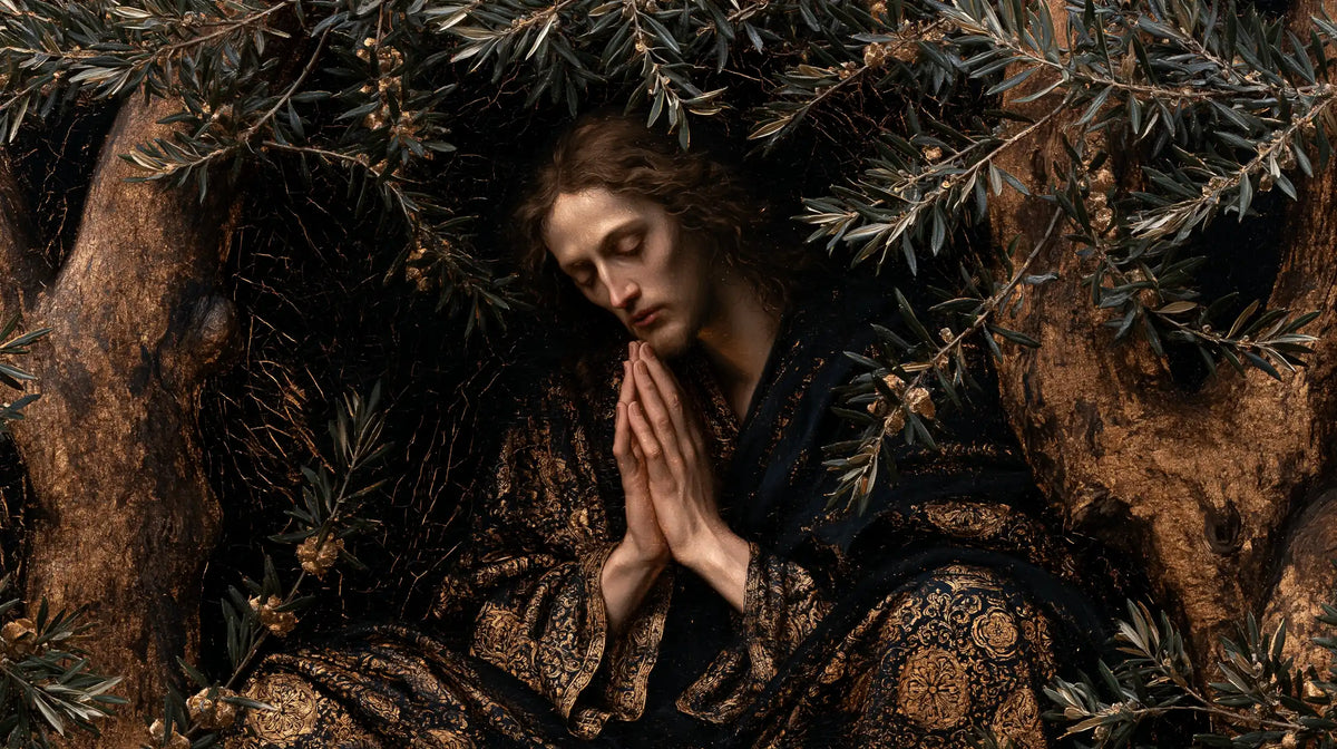 Jesus in Gethsemane - Black and Gold · Landscape n° 1