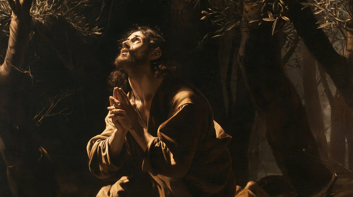 Jesus in Gethsemane - Caravaggio Tenebrism · Landscape n° 8
