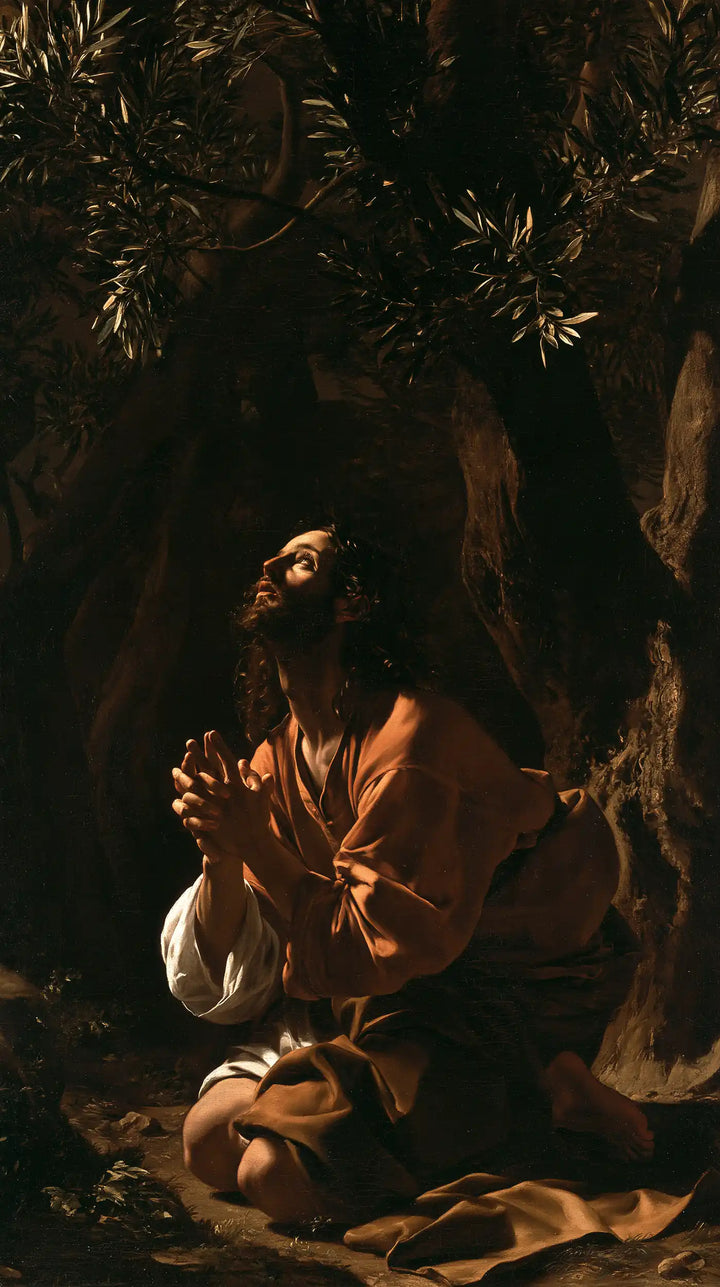 Jesus in Gethsemane - Caravaggio Tenebrism · Portrait n° 1