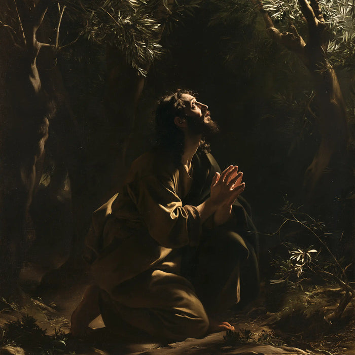 Jesus in Gethsemane - Caravaggio Tenebrism · Square n° 5