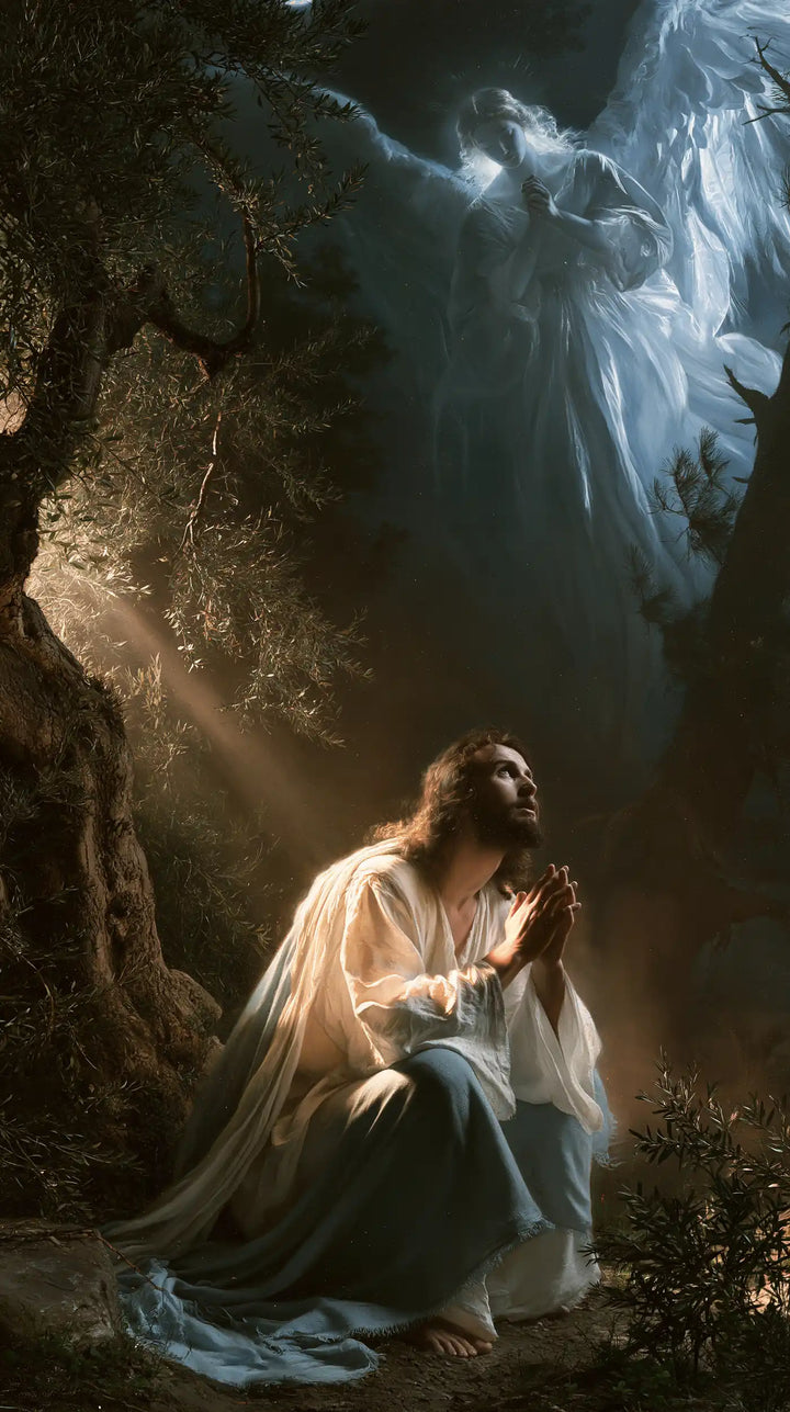 Jesus in Gethsemane - Jesus and the Consoling Angel · Portrait n° 8