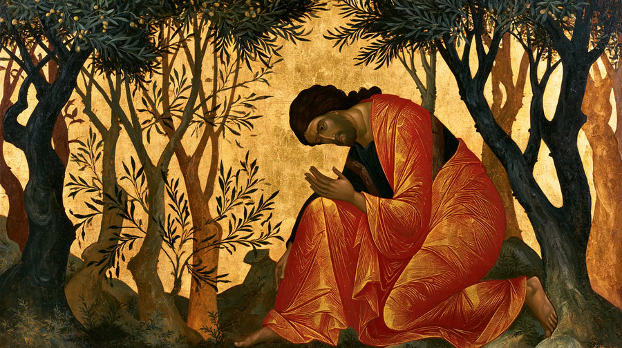 Jesus in Gethsemane — Surrender in the Icon Forest