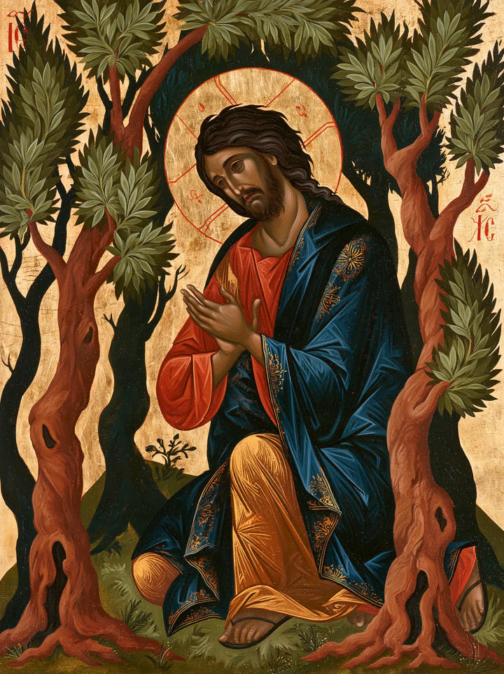 Jesus in Gethsemane — Orison in the Cypress Garden