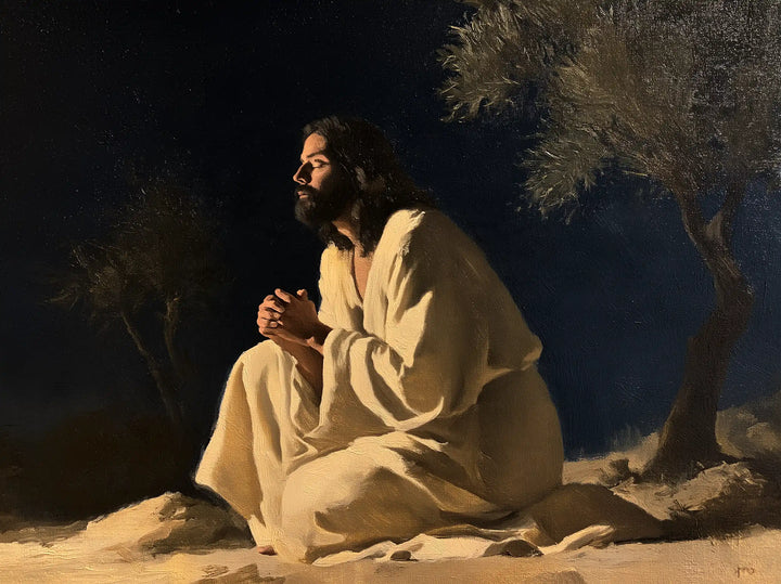 Jesus in Gethsemane — Waiting beside the Olive Tree