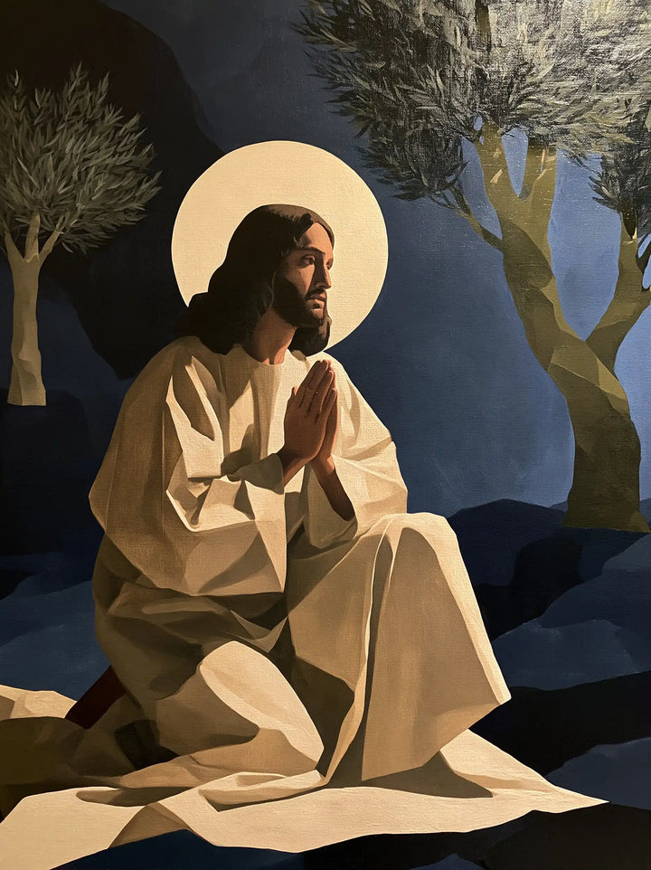 Jesus in Gethsemane — The Golden Disc in the Simple Night