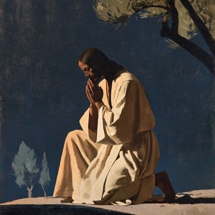 Jesus in Gethsemane - Contemporary Minimalism · Square n° 3