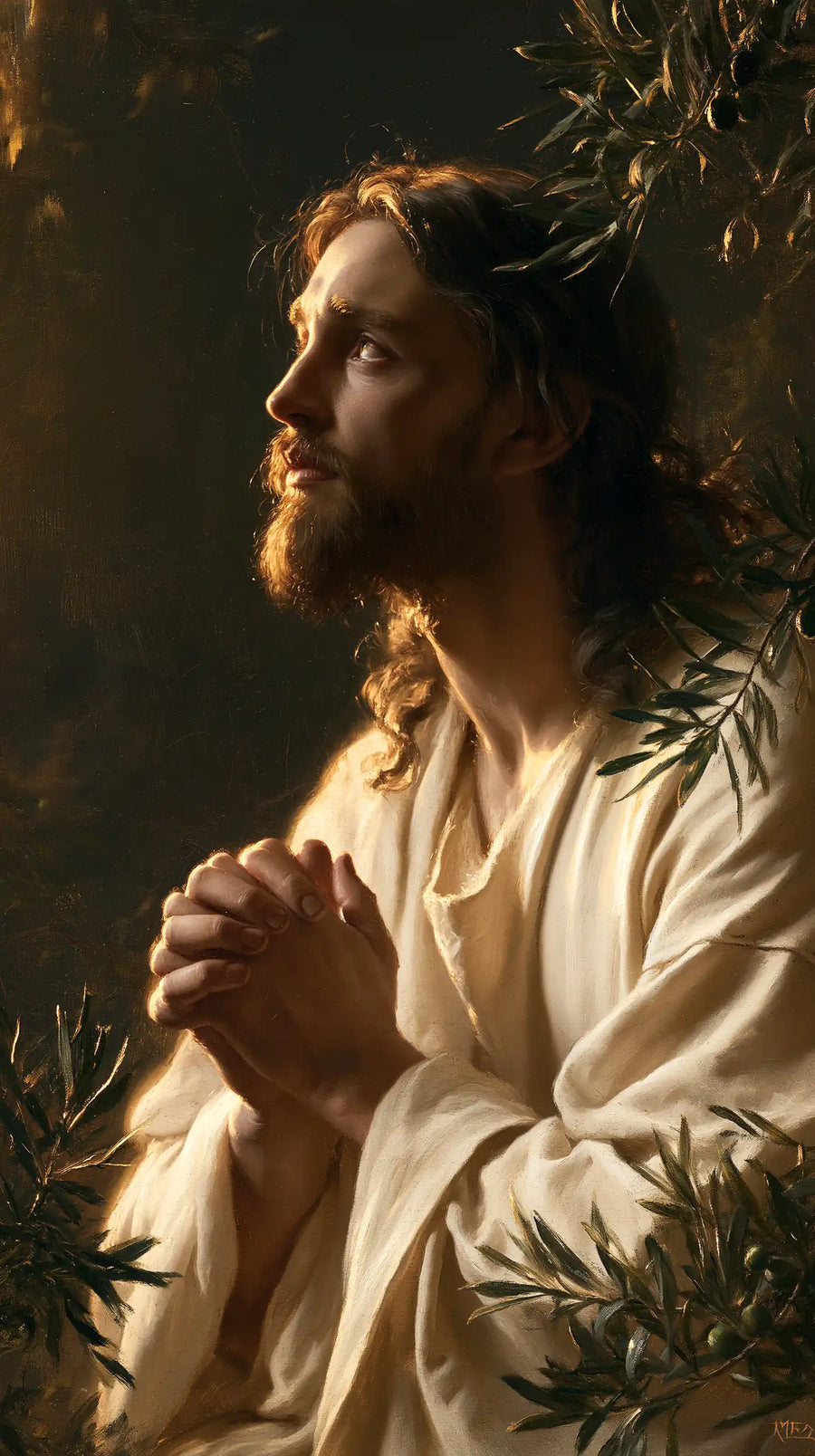 Jesus in Gethsemane — Orison in Pearly Sleeves