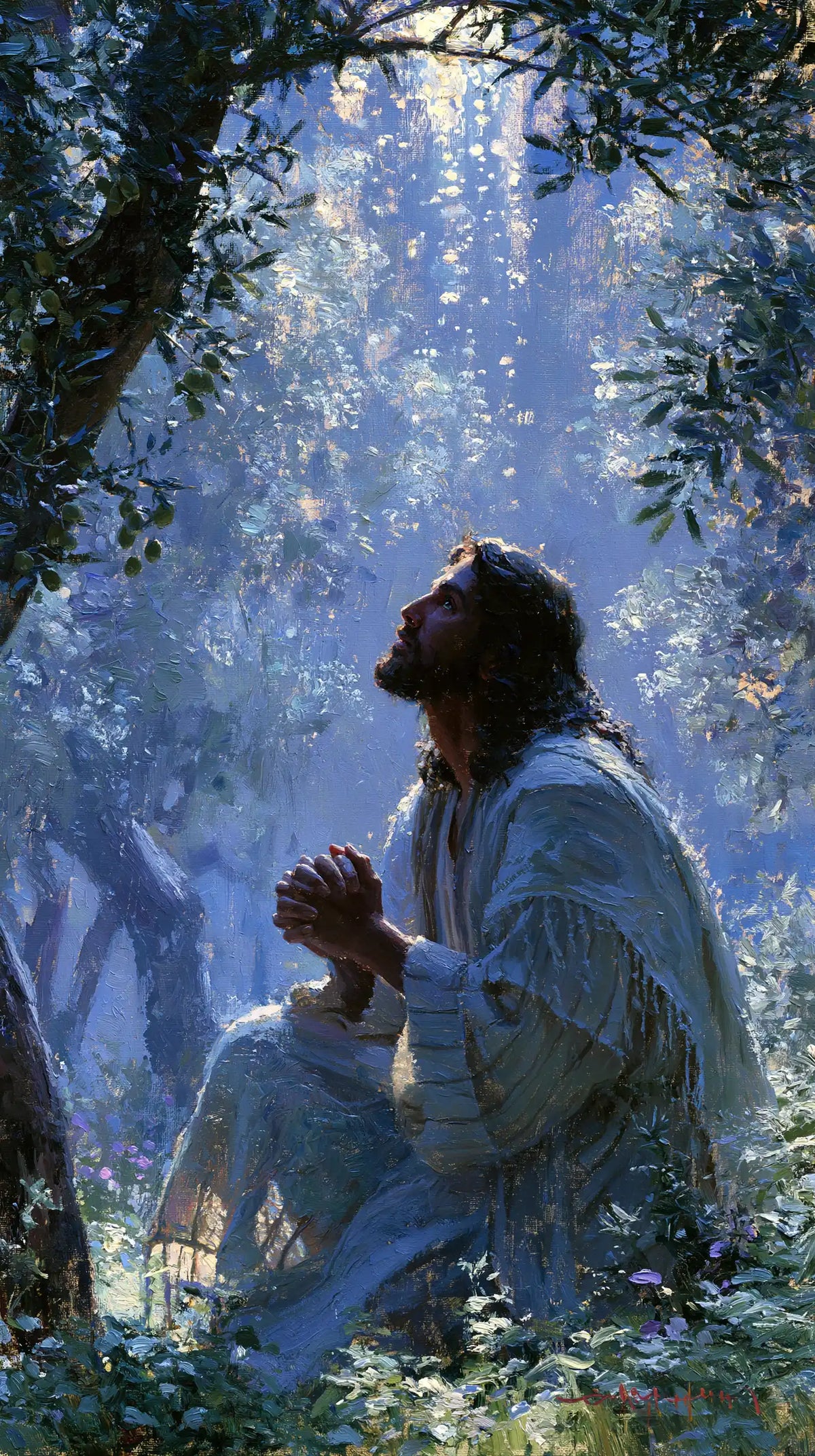 Jesus in Gethsemane — The Gaze toward Starry Leaves