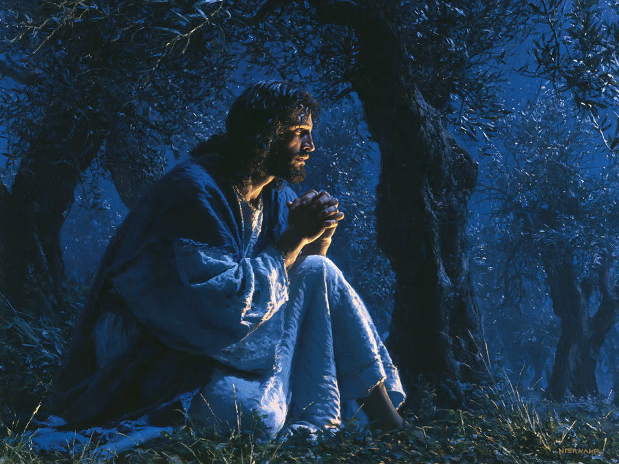 Jesus in Gethsemane — The Cloak Woven from Night