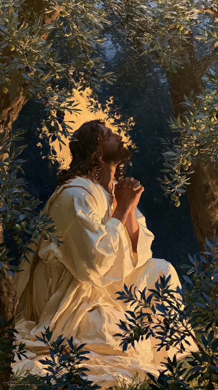 Jesus in Gethsemane — Ivory in the Lace of Branches