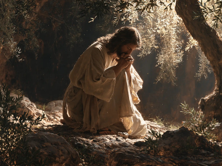 Jesus in Gethsemane — Reverence upon the Pale Stone