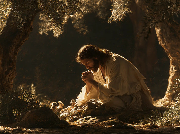 Jesus in Gethsemane - Jesus Prostrate in the Garden · Landscape n° 3