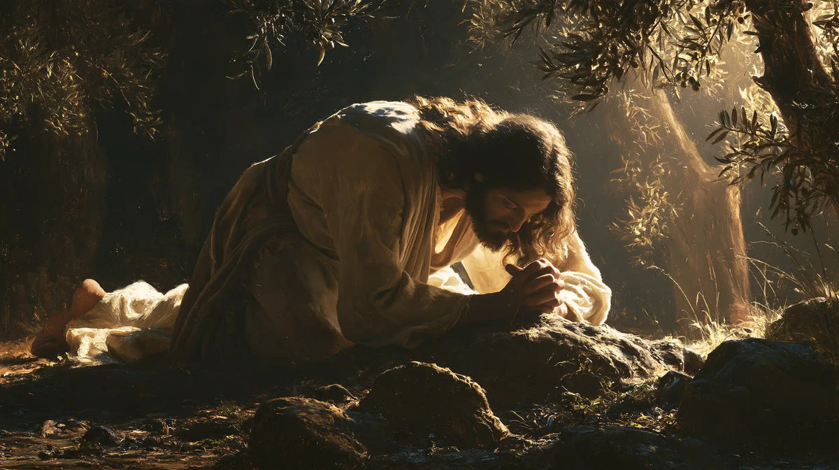 Jesus in Gethsemane - Jesus Prostrate in the Garden · Landscape n° 4