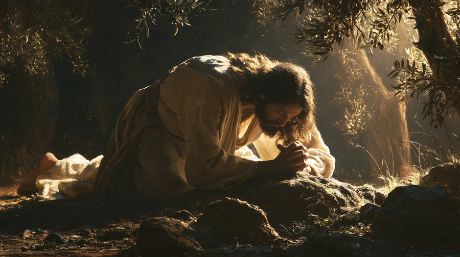 Jesus in Gethsemane - Jesus Prostrate in the Garden · Landscape n° 4